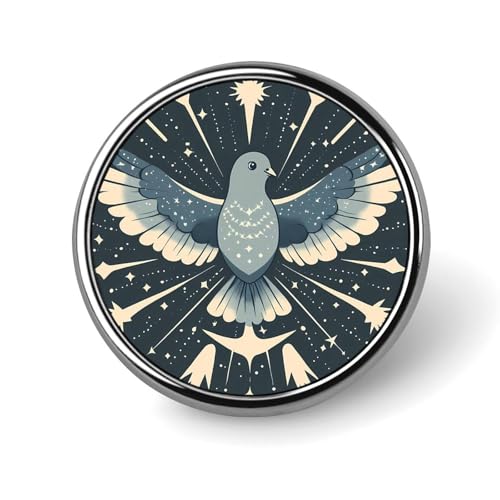 Tauben-Brosche, rund, niedliche Anstecknadeln, Dekoration, Schmuck für Männer und Frauen, Anstecknadeln aus Metall von FJQWKLF