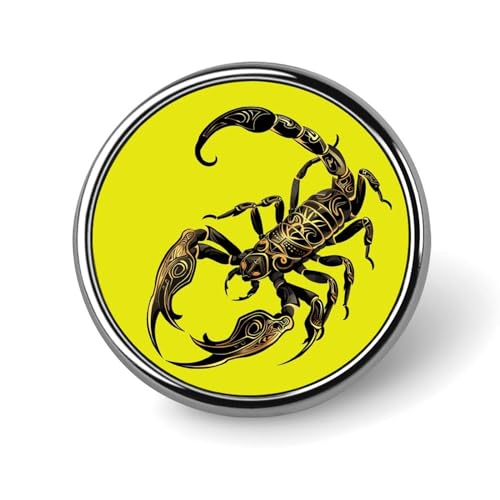 Tribal Golden Scorpion Runde Anstecknadel Button Brosche Krawattennadel Abzeichen Elegante Hut Kleidung Schmuck Accessoires Tribal Golden Scorpion Runde Anstecknadel Button Brosche Krawattennadel Abzeichen Elegante Hut Kleidung Schmuck Accessoires von FJQWKLF