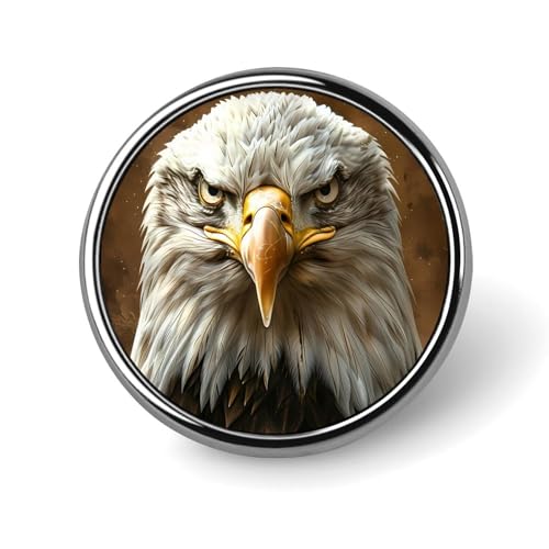 Vintage Adler Runde Brosche Niedliche Anstecknadeln Dekoration Schmuck für Männer Frauen Metall Anstecknadeln von FJQWKLF