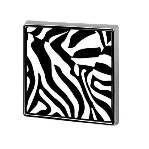 Zebra-Print Quadratisches Abzeichen Personalisierte Button Brosche Anstecknadeln Broschen für Frauen Männer von FJQWKLF