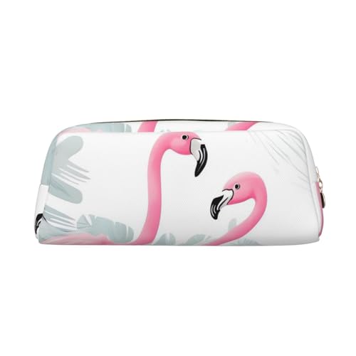 FJWSLCH Kosmetiktasche mit Flamingo-Motiv "Love Flamingo", für Damen und Herren, Federmäppchen, Reißverschluss, Kulturbeutel, Gold, Einheitsgröße von FJWSLCH