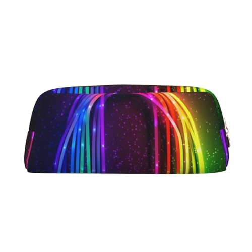 FJWSLCH Make-up-Tasche in Regenbogenfarben, Neonfarben, Reise-Kosmetiktasche für Damen und Herren, Federmäppchen, Reißverschluss, Kulturbeutel, Gold, Einheitsgröße von FJWSLCH