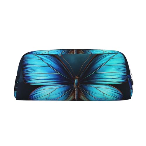 FJWSLCH Make-up-Tasche mit Schmetterlingsmuster, Reise-Kosmetiktasche für Damen und Herren, Federmäppchen, Reißverschluss, Kulturbeutel, Geldbörse, silber, Einheitsgröße von FJWSLCH