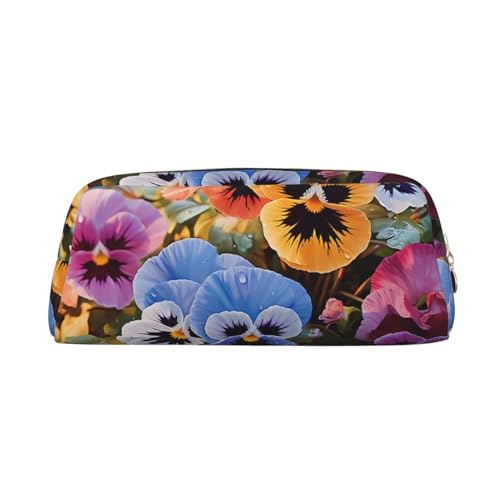 FJWSLCH Make-up-Tasche mit Stiefmütterchen-Motiv, Reise-Kosmetiktasche für Damen und Herren, Federmäppchen, Reißverschluss, Kulturbeutel, Geldbörse, Gold, Einheitsgröße FJWSLCH Make-up-Tasche mit Stiefmütterchen-Motiv, Reise-Kosmetiktasche für Damen und Herren, Federmäppchen, Reißverschluss, Kulturbeutel, Geldbörse, Gold, Einheitsgröße von FJWSLCH