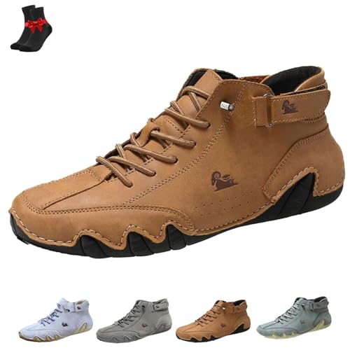 FJZFXKZL Alpaka Barfußschuhe, Alpaka - Ergonomische, wasserdichte & schmerzlindernde Barfußschuhe aus Leder for Damen und Herren(Brown,40 EU) von FJZFXKZL