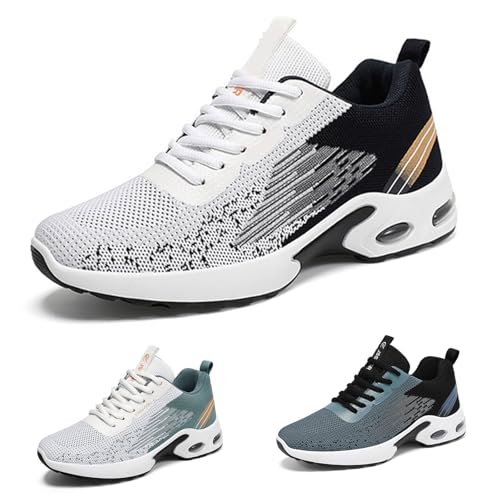 FJZFXKZL Atmungsaktive Laufschuhe for Herren, Mesh-Fitnessschuhe, niedrige Oberseite, rutschfest, for Straßen(Black,40 EU) von FJZFXKZL