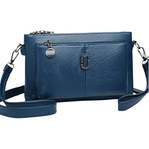 FJZFXKZL Blaciokamith Handytasche mit großer Kapazität, Umhängetasche, weiche Ledertasche mit mehreren Taschen, Umhängetasche(Blue) von FJZFXKZL