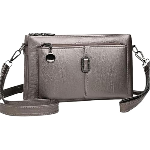 FJZFXKZL Blaciokamith Handytasche mit großer Kapazität, Umhängetasche, weiche Ledertasche mit mehreren Taschen, Umhängetasche(Bronze) von FJZFXKZL