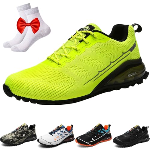 FJZFXKZL Herren Trailrunningschuhe Wanderschuhe Wasserdicht Trekking Sneaker Atmungsaktiv Leicht rutschfest(F,41 EU) von FJZFXKZL