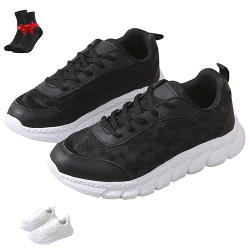 FJZFXKZL Orthopädische Damen-Sneaker, weiche Schlupfschuhe mit Fußgewölbeunterstützung, Sommer-Sneaker, Wanderschuhe(Black,39 EU) von FJZFXKZL