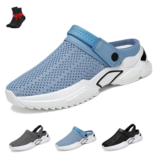 FJZFXKZL Orthopädische Hohl-Out-Sommersandalen for Herren,Atmungsaktive Mesh-Netzsandalen for Herren,Orthopädische Sandalen(Blue,46 EU) von FJZFXKZL