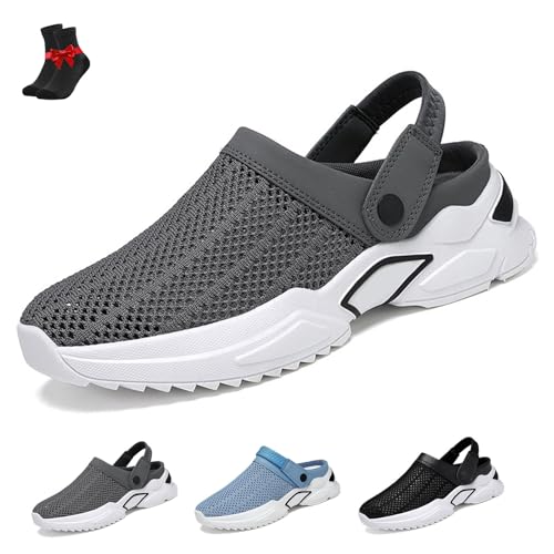 FJZFXKZL Orthopädische Hohl-Out-Sommersandalen for Herren,Atmungsaktive Mesh-Netzsandalen for Herren,Orthopädische Sandalen(Grey,40 EU) von FJZFXKZL