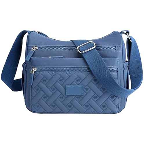 FJZFXKZL Scheinbare Umhängetasche, Umhängetasche aus Nylon, Reisehandtasche for Damen, Umhängetaschen mit mehreren Taschen und(Blue) von FJZFXKZL