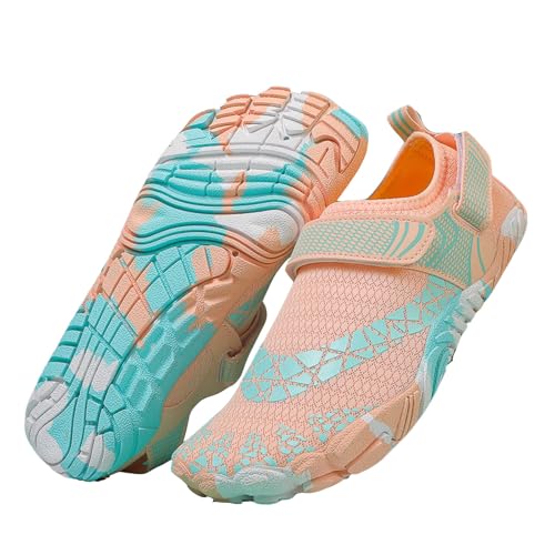 FJZFXKZL Sommer-Wasserschuhe, Wasserschuhe for Herren, schnelltrocknende Barfuß-Fluss-Wanderschuhe，Watschuhe,Schwimmen(Apricot,35 EU) von FJZFXKZL