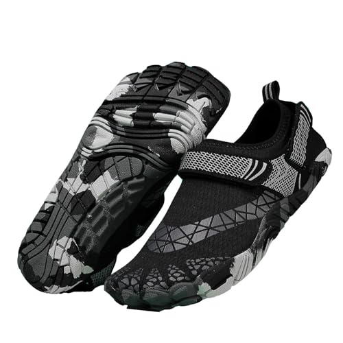 FJZFXKZL Sommer-Wasserschuhe, Wasserschuhe for Herren, schnelltrocknende Barfuß-Fluss-Wanderschuhe，Watschuhe,Schwimmen(Black,37 EU) von FJZFXKZL