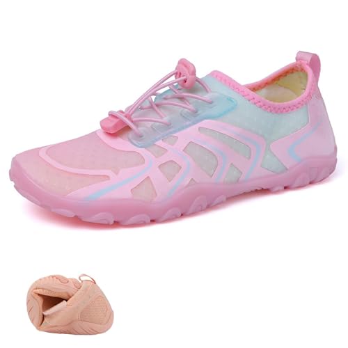FJZFXKZL Sommer Wasserschuhe Wanderschuhe Barfußschuhe Wasserschuhe for Damen Herren Wassersocken Barfußschuhe Schnelltrocknend(F006 Purple,41 EU) von FJZFXKZL