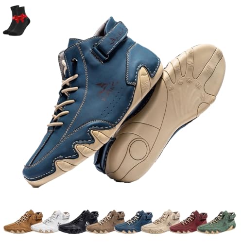 Vogany Shoes Orthopädische Sneakers Damen und Herren,Hohe Wanderschuhe,Atmungsaktive Barfußschuhe(Blue,39 EU) von FJZFXKZL