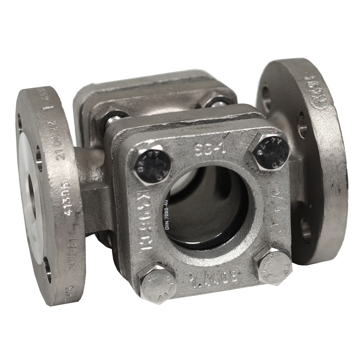 FK 1.4408 CL Edelstahl Flanschanschluss Flansch DN25 DIN 3237 Schauglas PN40 von FK