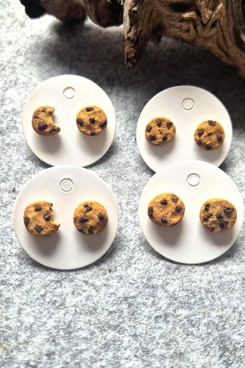 Polymer Clay Ohrstecker Kollektion "Food"/ Cookies Set/ Keks Ohrstecker/ Handgearbeitete Mini Edelstahl/ Nickelfrei von FKClayCreations