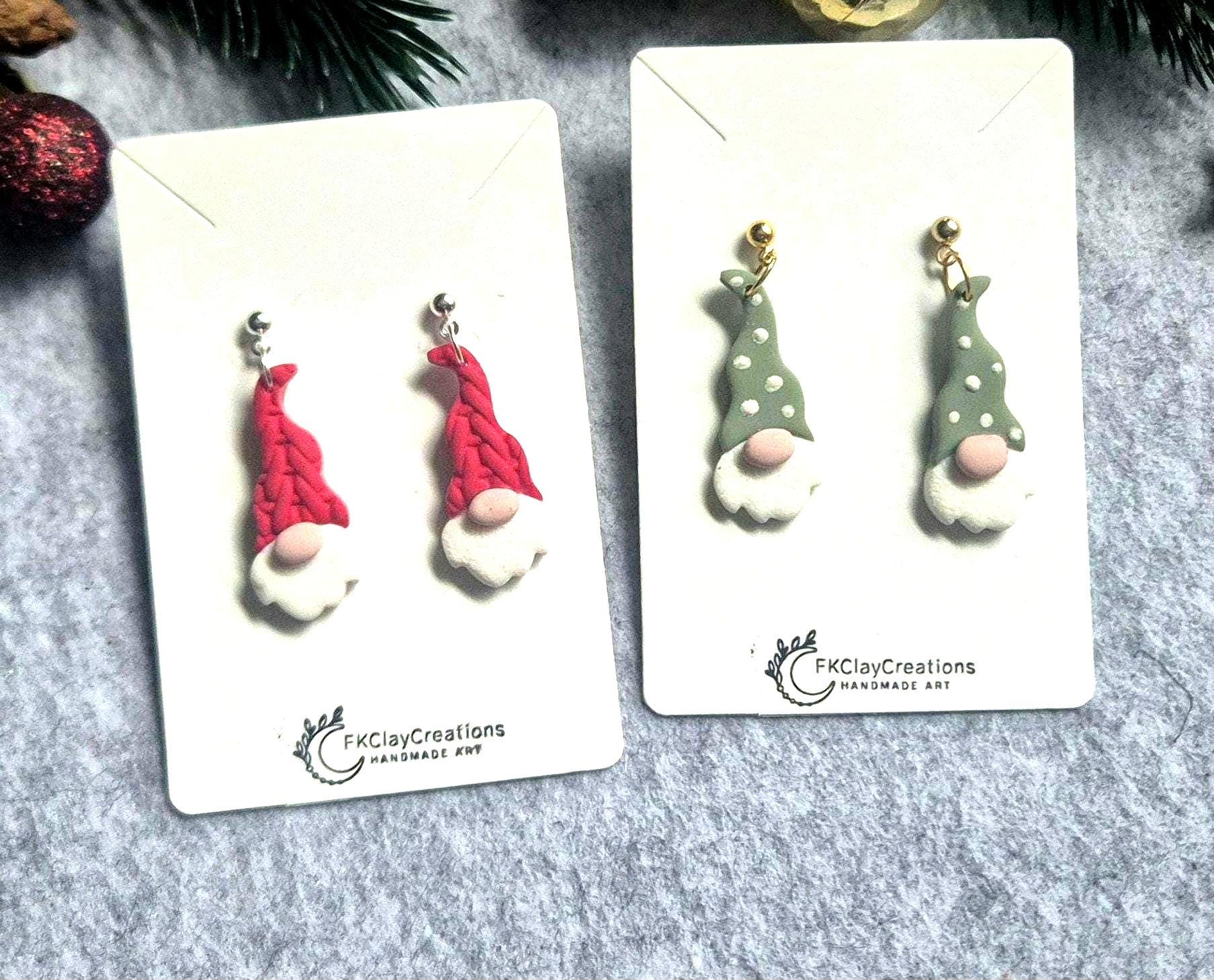 Wichtel Ohrringe Aus Polymer Clay, Süße in Verschiedenen Farben, Handgearbeitet Mit Edelstahlohrstecker, Nickelfrei von FKClayCreations