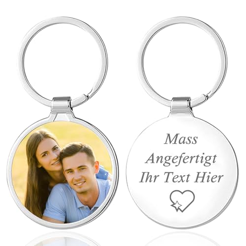 Schlüsselanhänger Personalisiert mit Gravur - Beidseitige Gravur möglich Text Telefonnummer Name, personalisiertes Schlüsselanhänger-Geschenk füR MäNner Freund (Garten) von FKF