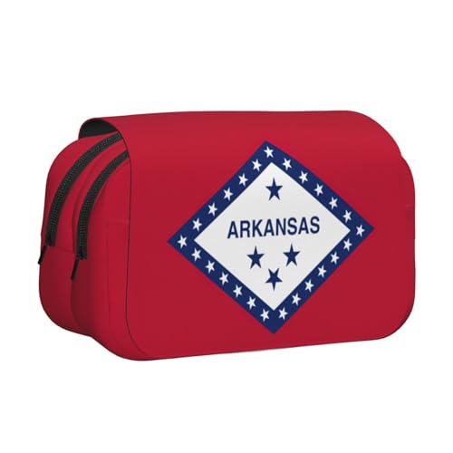 Arkansas Stifteetui mit Doppelklappe, Reißverschlusstaschen, großes Fassungsvermögen für Kunstbedarf und Reisen von FKGKDF