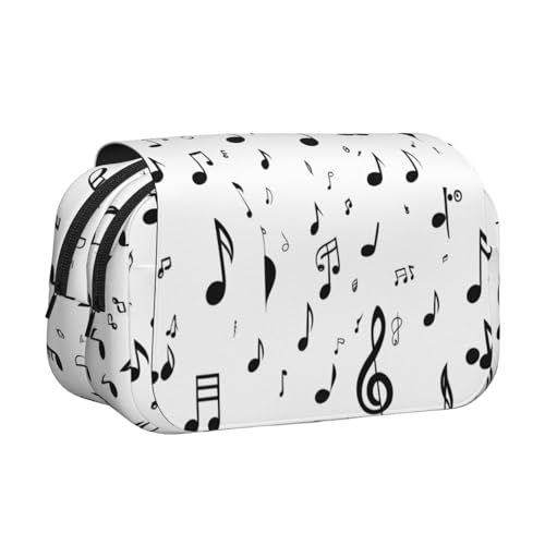 Doppel-Klapp-Federmäppchen in Zeichensprache, mit Reißverschlusstaschen, großes Fassungsvermögen für Kunstbedarf und Reisen von FKGKDF