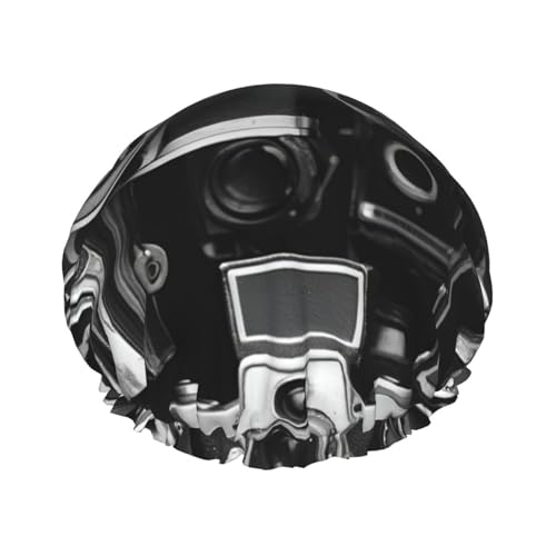 Druckkamera Kollektion wiederverwendbare Duschhauben für Frauen, Doppel Schicht Haarkappe, Erwachsene Haarmütze für alle Haare von FKGKDF