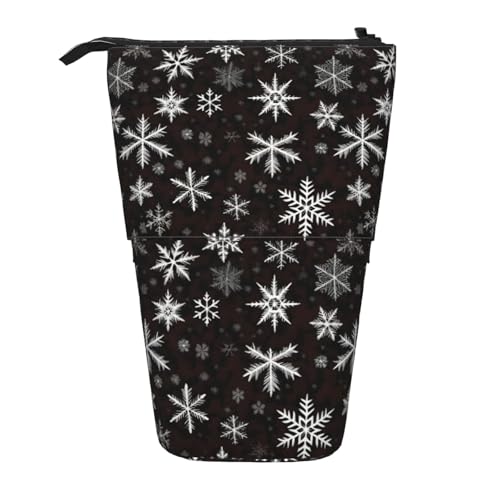 FKGKDF Supernatural Symbole schwarzer Druck Stehende Bleistifttasche Teleskop-Bleistifttasche tragbar für Büro von FKGKDF