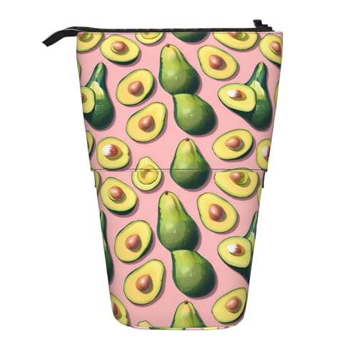FKGKDF Viele Avocado-Bilder Druck Stehende Bleistifttasche Teleskop-Bleistifttasche tragbar für Büro von FKGKDF
