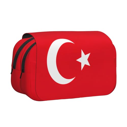 Federmäppchen mit Flaggenmotiv und Reißverschluss, großes Fassungsvermögen für Kunstbedarf und Reisen von FKGKDF