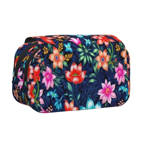 Federmäppchen mit doppeltem Klappetui, Reißverschlusstaschen, großes Fassungsvermögen, für Kunstbedarf und Reisen von FKGKDF