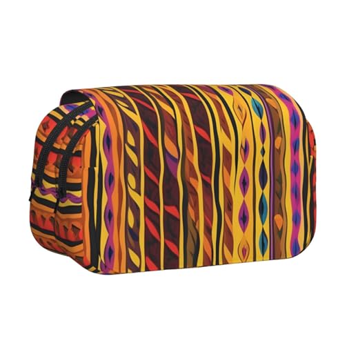 Federmäppchen mit mexikanischem Folk-Kunst-Boho-Druck, doppeltes Klapp-Federmäppchen, Reißverschlusstaschen, großes Fassungsvermögen für Kunstbedarf und Reisen Federmäppchen mit mexikanischem Folk-Kunst-Boho-Druck, doppeltes Klapp-Federmäppchen, Reißverschlusstaschen, großes Fassungsvermögen für Kunstbedarf und Reisen von FKGKDF