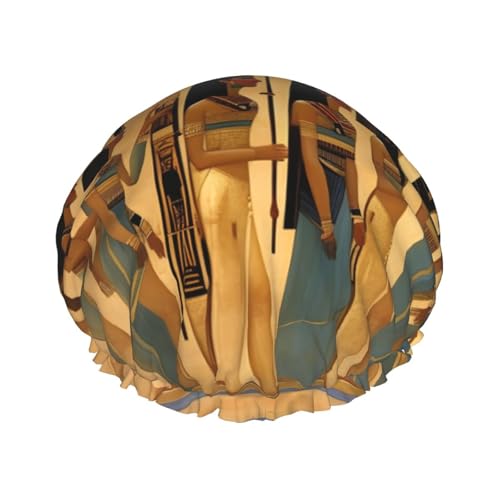 Frauen im alten Ägypten Druck wiederverwendbare Duschkappen für Frauen, Doppel Schicht Haarkappe, Erwachsene Haarmütze für alle Haare von FKGKDF