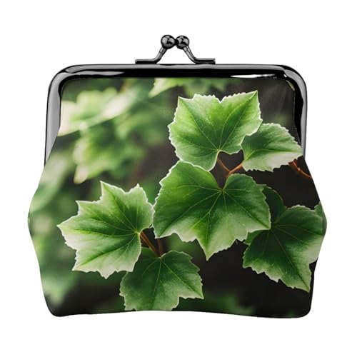 Ivy Blossoms Tree Print Damen Kiss Lock Münztasche, Mini-Geldbörse für Karten und Lippenstift, weiche kompakte Geldbörse von FKGKDF