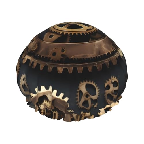 Steampunk Gears Print Wiederverwendbare Duschkappen für Frauen, zweilagige Haar-Mütze, Erwachsene Haarmütze für alle Haare Steampunk Gears Print Wiederverwendbare Duschkappen für Frauen, zweilagige Haar-Mütze, Erwachsene Haarmütze für alle Haare von FKGKDF