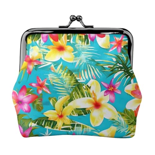 Summer Style Hawaiian Print Damen Kiss Lock Münztasche Mini Wallet für Karten und Lippenstift Weiche kompakte Geldbörse von FKGKDF