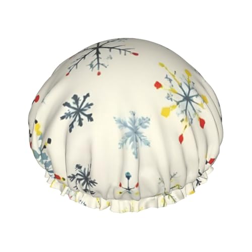 Wiederverwendbare Duschhauben mit geometrischem Muster für Frauen, doppelte Haarhaube, Erwachsenen-Haarkappe für alle Haare Wiederverwendbare Duschhauben mit geometrischem Muster für Frauen, doppelte Haarhaube, Erwachsenen-Haarkappe für alle Haare von FKGKDF