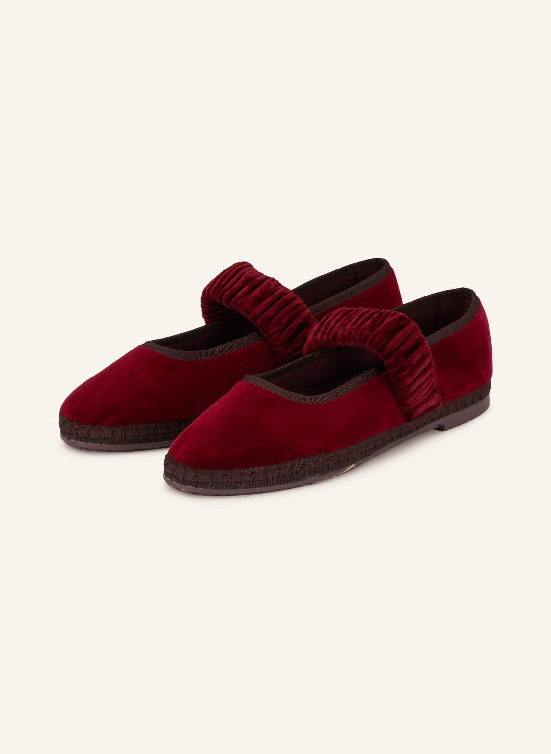 Flabelus Mary-Jane-Ballerinas Mafalda rot von FLABELUS