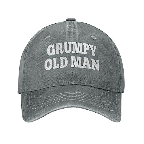 CRAZYJESUS Grumpy Old Man Hut Frauen Papa Hüte Trendy Cap, Grau, Einheitsgröße von FLALORI