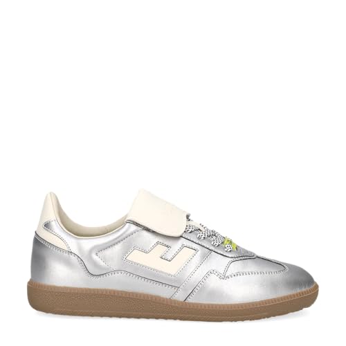 FLAMINGOS LIFE Damen - Sneaker BURELA Slim Player Silber 41 von FLAMINGOS LIFE