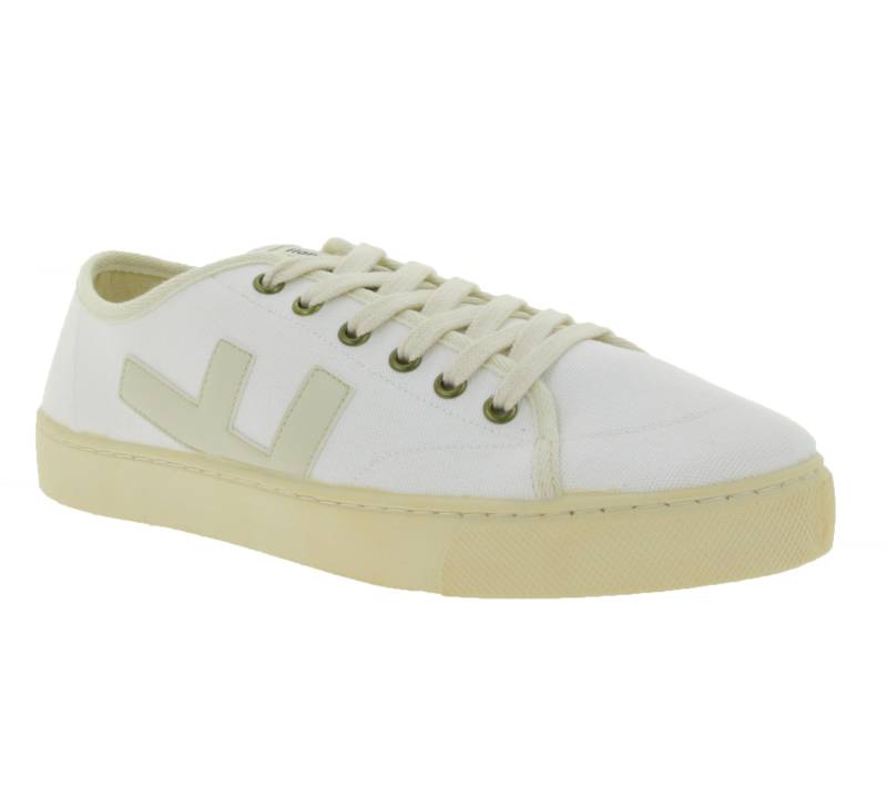 FLAMINGOS LIFE RANCHO ALL WHITE Freizeit-Schuhe nachhaltige Bio-Sneaker Schuhe mit Kork 100% Vegan MADE IN SPAIN SS21RAALLWH Weiß/Beige von FLAMINGOS LIFE