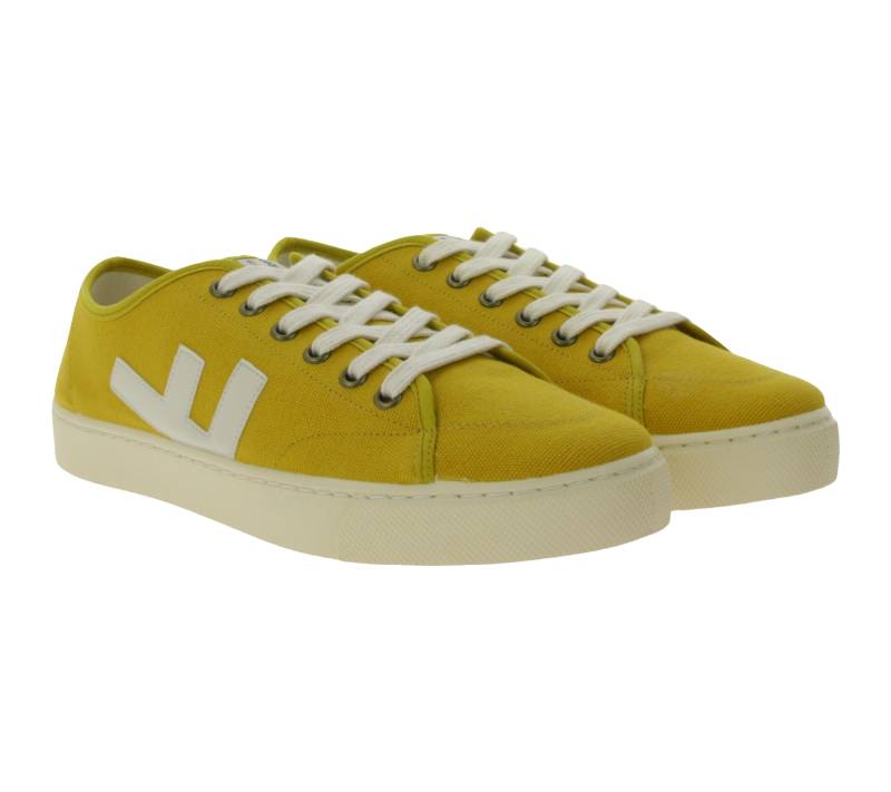 FLAMINGOS LIFE RANCHO MUSTARD IVORY nachhaltige-Sneaker Faire-Schuhe Freizeit-Sneaker 100% Vegan Made in Spain SS21RAMUSIV Orange/Gelb von FLAMINGOS LIFE