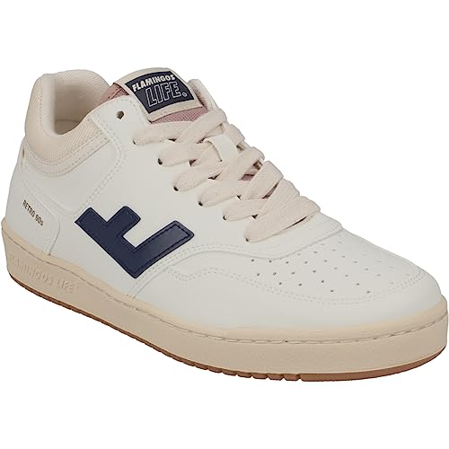 Flamingos' Life Sneaker Retro 90s Pearl Navy Caramel, High-Tech, Weiß, Damen EU 42 von Flamingos' Life