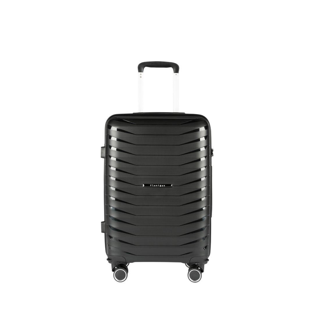 FLANIGAN - 4Rad-Schalentrolley Rollen Abnehmbar Black Schwarz von FLANIGAN