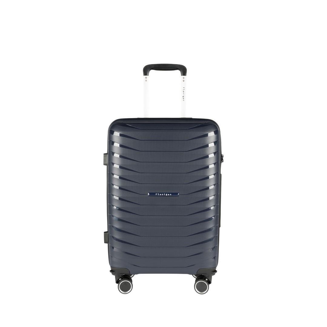 FLANIGAN - 4Rad-Schalentrolley Rollen Abnehmbar Dark Blue Dunkelblau von FLANIGAN