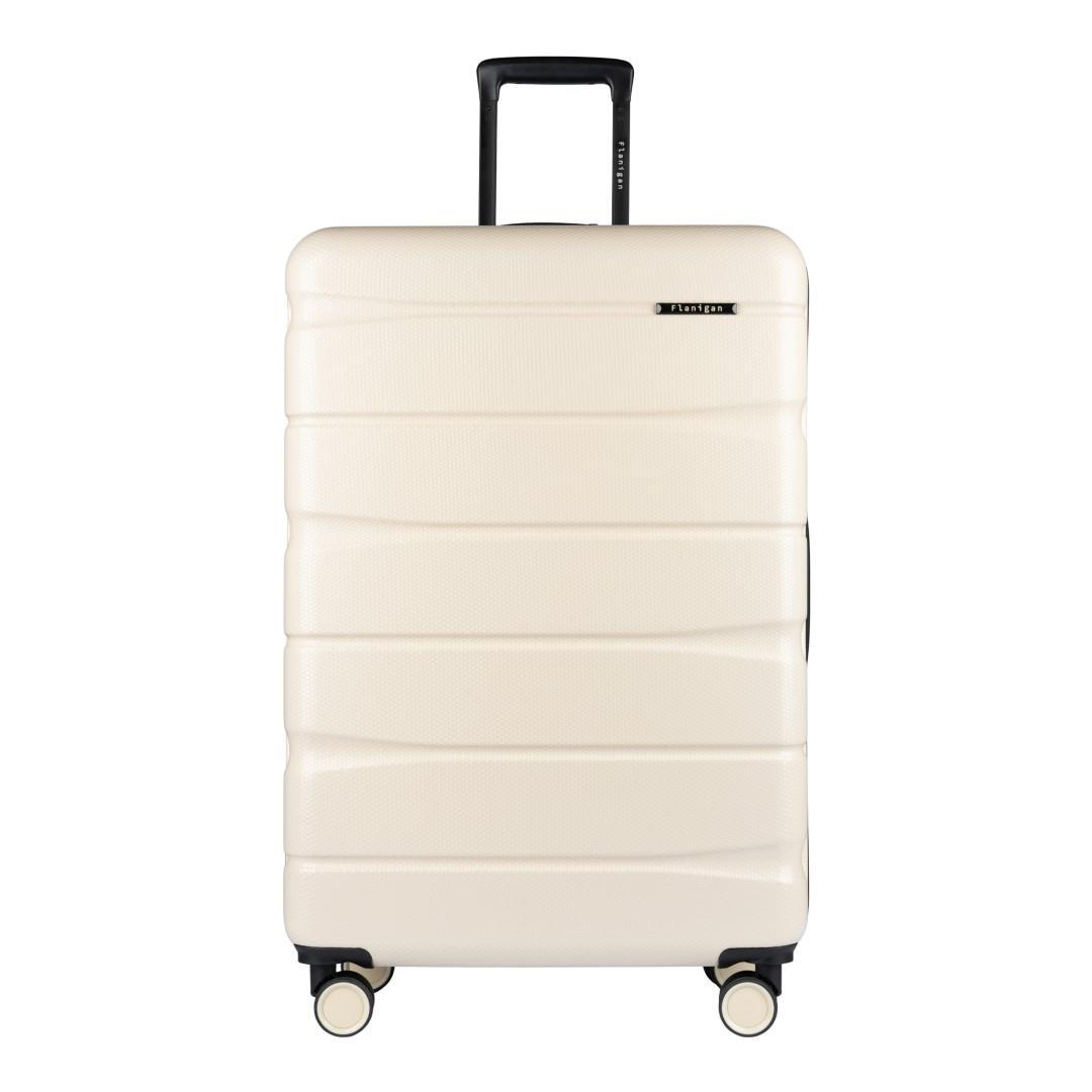 FLANIGAN - AB13 4Rad-Schalentrolley Light Beige Sand von FLANIGAN