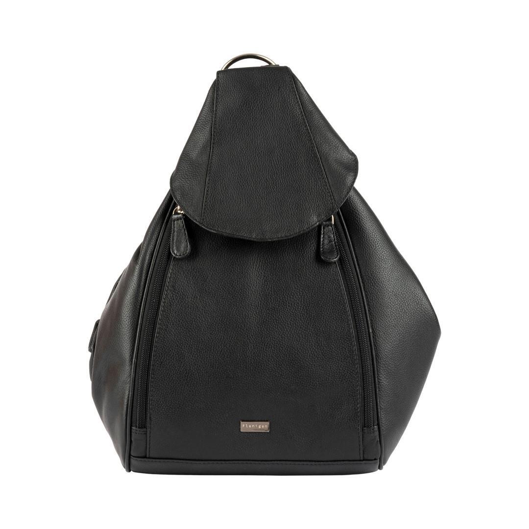 FLANIGAN - ALABAMA Cityrucksack Schwarz Schwarz von FLANIGAN