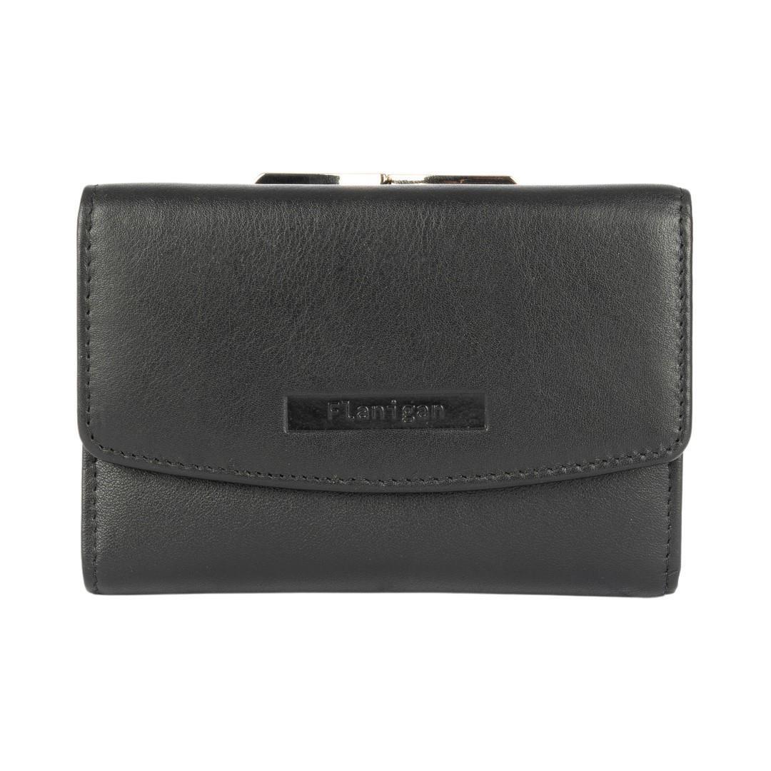 FLANIGAN - ALBA Bügelbörse Schwarz Schwarz von FLANIGAN