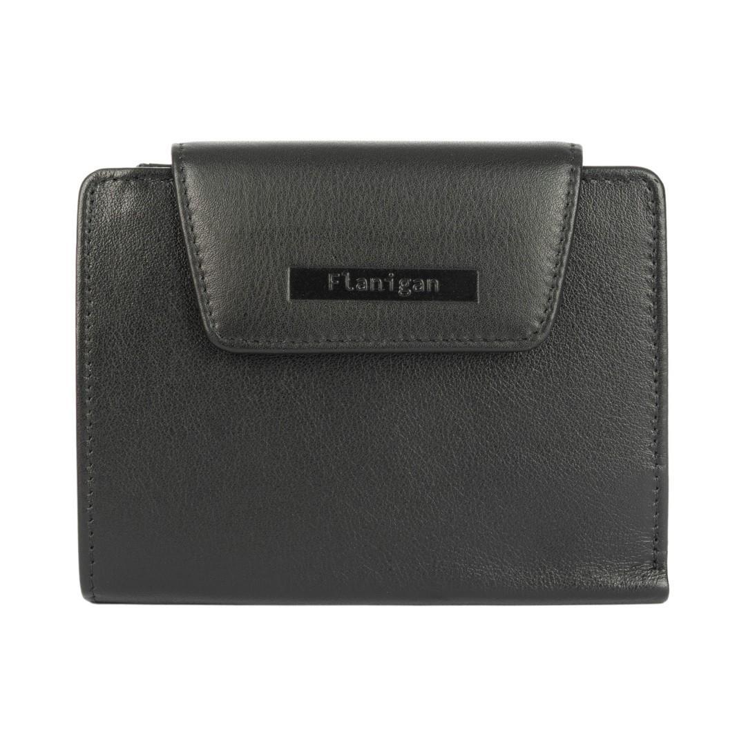 FLANIGAN - ALBA Damenbörse Schwarz Schwarz von FLANIGAN